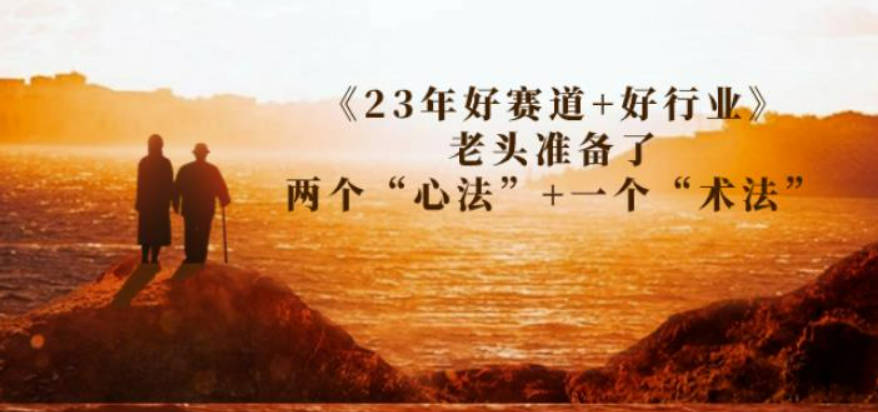 某收费文章《23年好赛道+好行业》老头准备了两个“心法”+一个“术法”