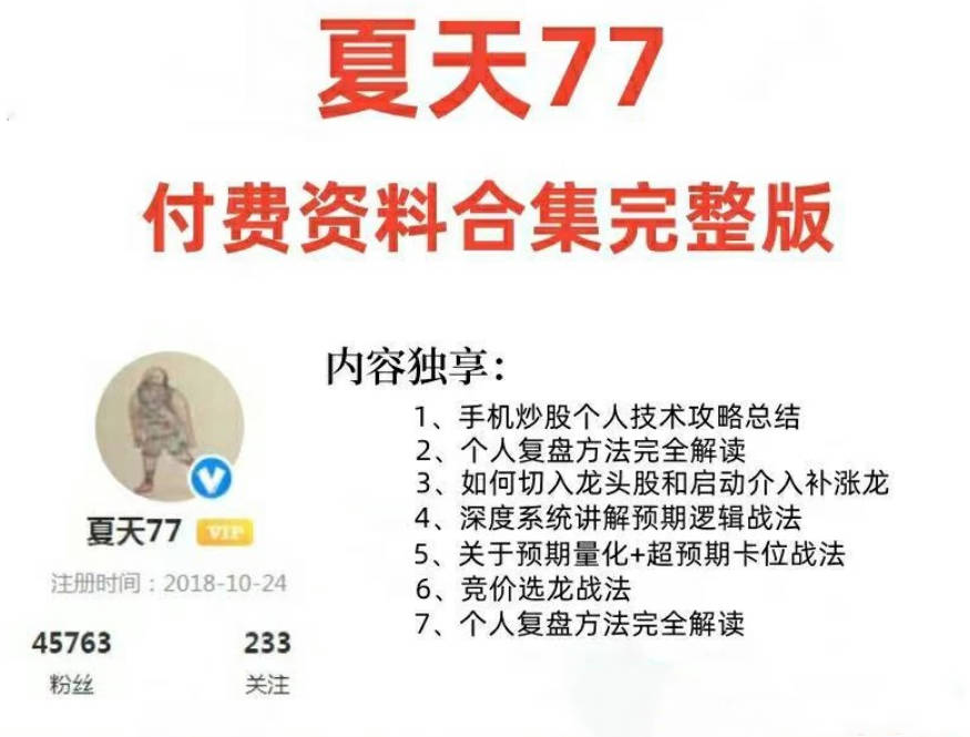 淘股吧夏天77炒股战法文档合集