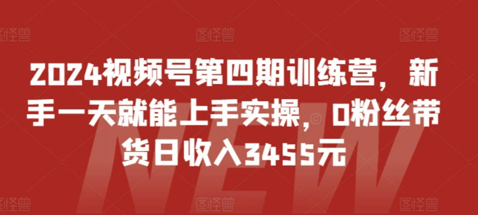 狼团联盟2024视频号第四期训练营-视频号电商2024