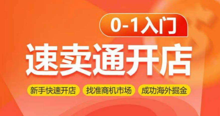 速卖通开店0-1入门，新手快速开店 找准商机市场 成功海外掘金