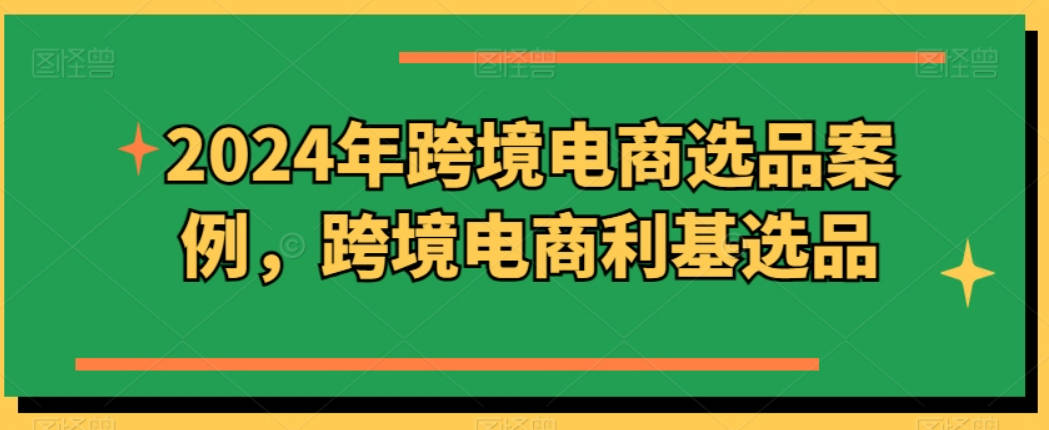 2024年跨境电商选品案例，跨境电商利基选品