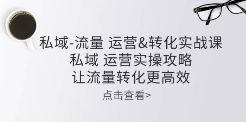 私域-流量 运营&转化实操课：私域运营实操攻略 让流量转化更高效