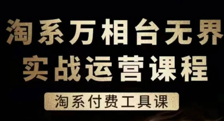 淘系万相台无界实战运营课，淘系付费工具课