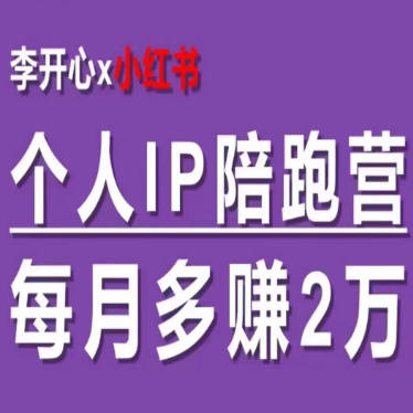 李开心·小红书个人IP陪跑营