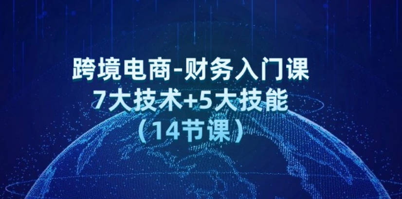 跨境电商-财务入门课：7大技术+5大技能