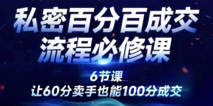 成交为王 私密百分百成交销售流程设计必修课，让60分卖手也能100分成交