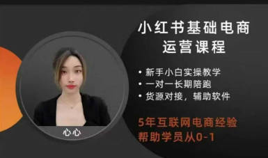 小红书高级电商课程，新手小白实操教学