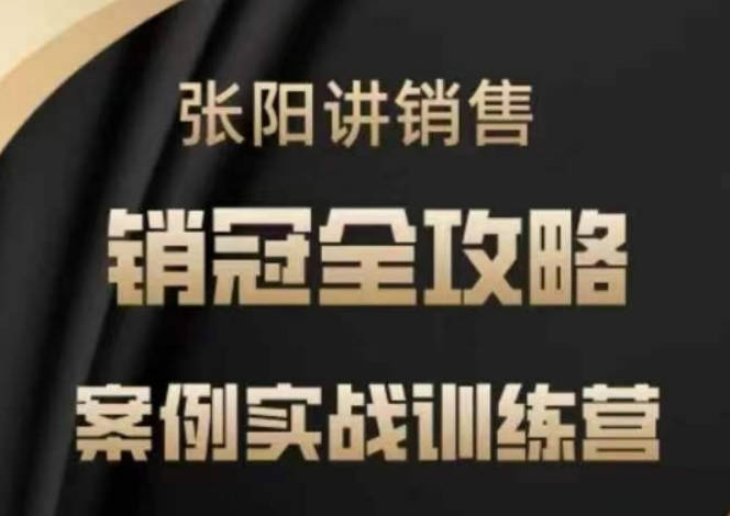 张阳讲销售实战训练营，案例实战训练，销冠全攻略