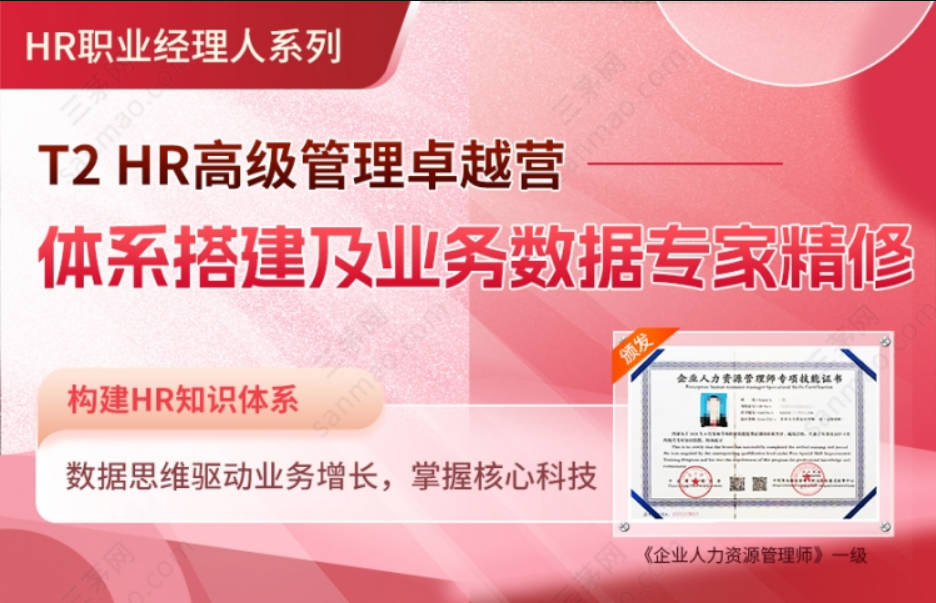 《HR高级管理卓越营》-体系搭建及业务数据专家精修