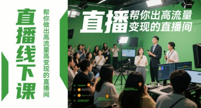 直播线下课，帮你做出高流量高变现的直播间
