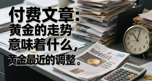 付费文章：黄金的走势意味着什么，如何看待黄金最近的调整