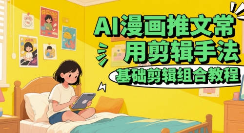AI漫画推文常用剪辑手法，基础剪辑组合教程