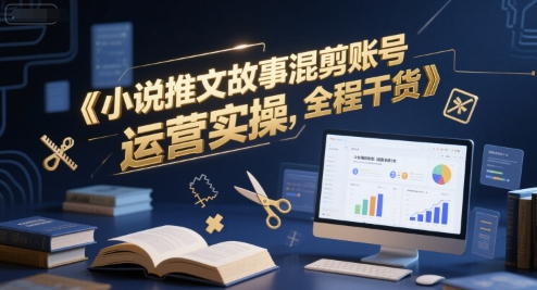 小说推文故事混剪账号运营实操，全程干货