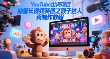 出海项目，油管长视频赛道之猴子达人秀制作教程