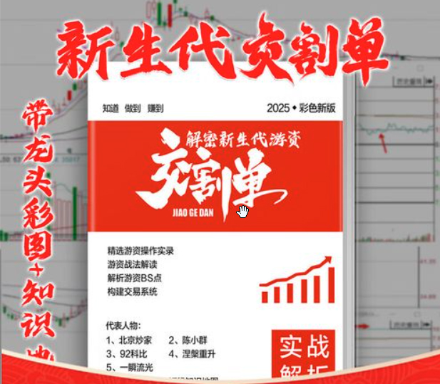 抖音热销的《2025顶级游资交割单图文解读》新生代游资实战交割单书籍彩色复印版