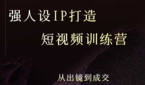 安先生强人设ip打造课，8月最新5天短视频ip训练营，从出镜到成交