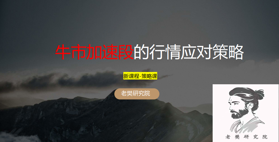 【老樊研究院】老樊20250824牛市加速段的应对策略 视频+PDF课件