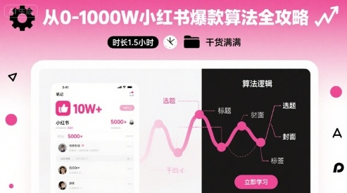 李小月-从0-1000W小红书爆款算法全攻略，时长1.5小时，干货满满