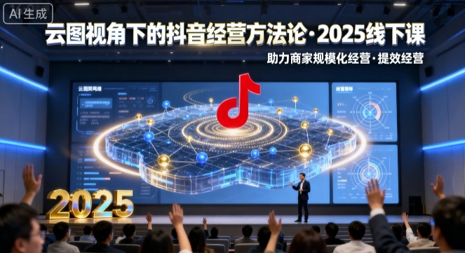 巨合启力语暄云图视角下的抖音经营方法论，2025线下课，助力商家规模化经营，提效经营（录音+字幕）
