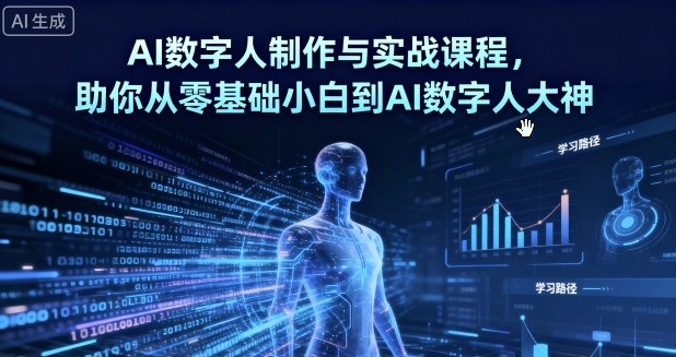 AI数字人制作与实战课程，助你从零基础小白到AI数字人大神