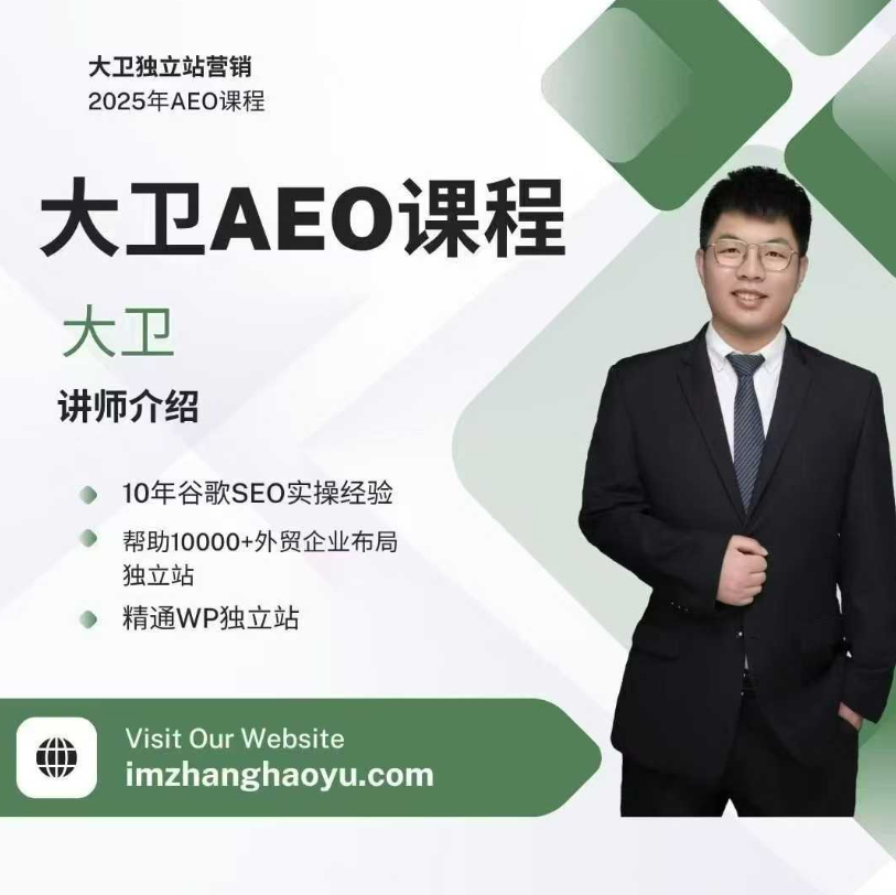 2025年大卫AEO课程 带你从谷歌传统SEO到AEO顺利转型