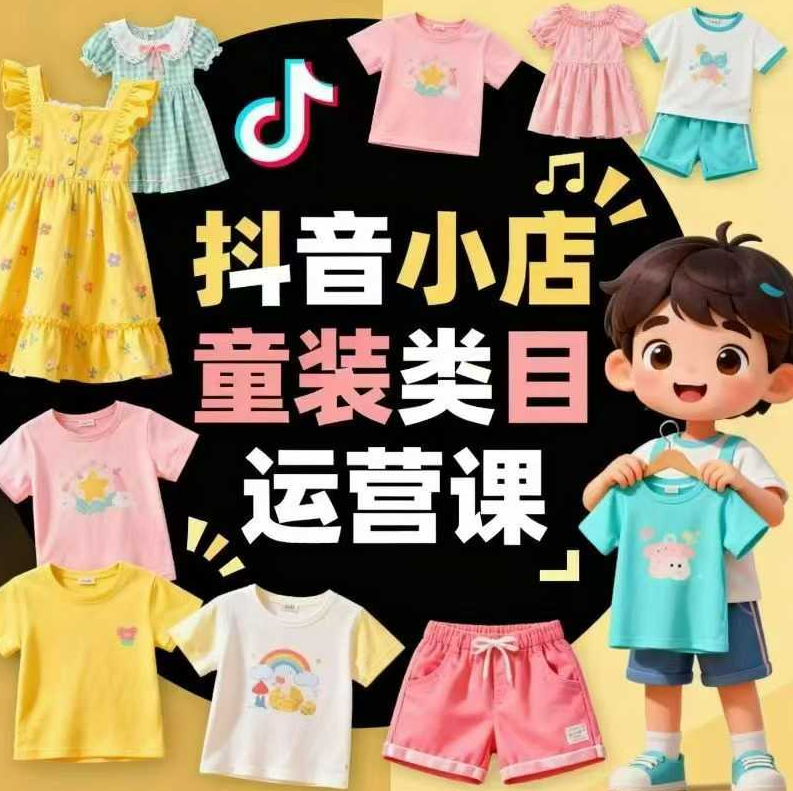 抖音小店童装类目运营课 2025年9月新课抖音小店入门实操课