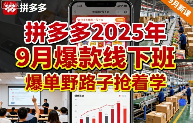 纪主任线下复盘,拼多多2025年9月爆款线下班，爆单野路子抢着学