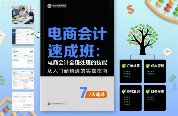 电商会计速成班，电商会计全程处理的技能