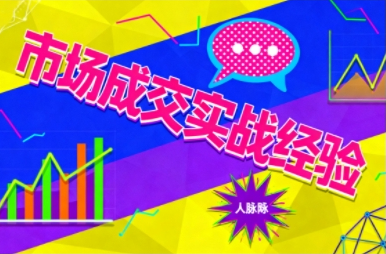 市场成交实战经验，从认知觉醒到实操落地，快速掌握市场开拓与成交核心能力