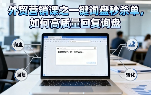 外贸营销课之一键询盘秒杀单，如何高质量回复询盘