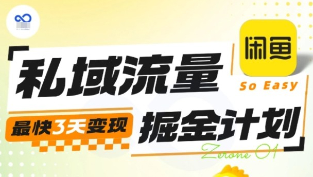 私域流量掘金计划实战训练营，最快3天变现