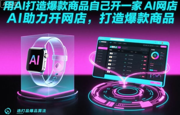 用AI打造爆款商品自己开一家AI网店，AI助力开网店，打造爆款商品