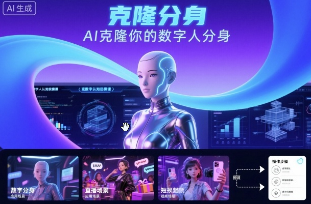 AI数字人认知实操课，克隆你的数字人分身