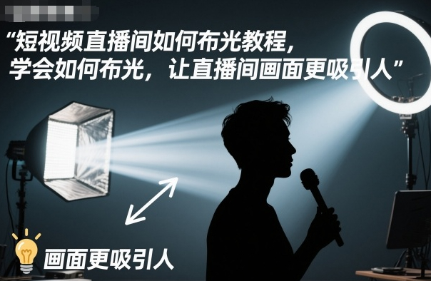 短视频直播间如何布光教程，学会如何布光，让直播间画面更吸引人