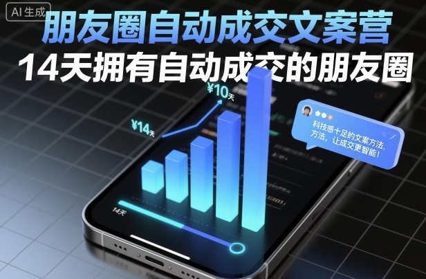 朋友圈自动成交文案营，14天拥有自动成交的朋友圈