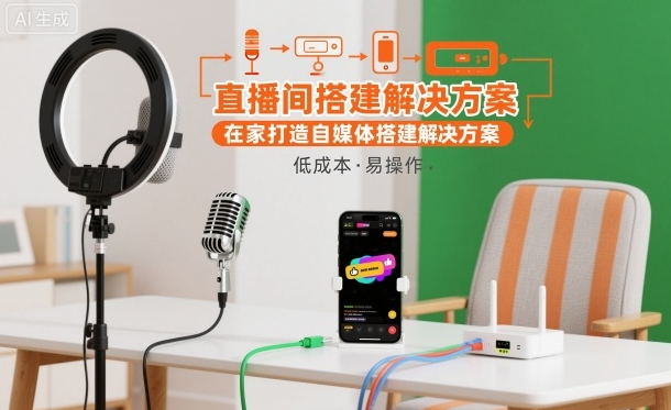 直播间搭建解决方案，在家打造自媒体搭建解决方案
