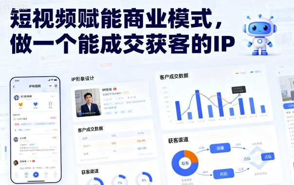 短视频赋能商业模式，做一个能成交获客的IP