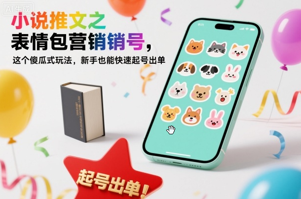 小说推文之表情包营销号，这个傻瓜式玩法，新手也能快速起号出单