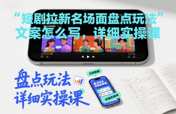 短剧拉新名场面盘点玩法文案怎么写，详细实操课