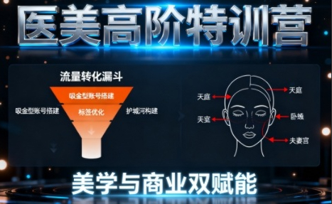 0-1000W医美高阶特训营课程，美学与商业双赋能