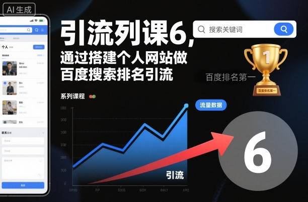 引流系列课6，通过搭建个人网站做百度搜索排名引流