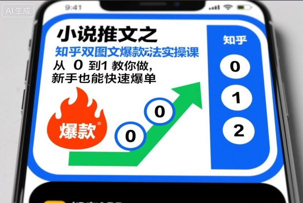 小说推文之知乎双图文爆款玩法实操课，从0到1教你做，新手也能快速爆单