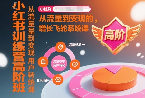 小红书训练营高阶班，从流量到变现的增长飞轮系统课