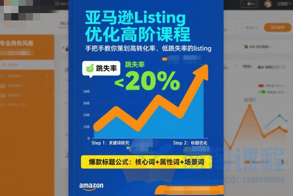 亚马逊Listing优化高阶课程，手把手教你策划高转化率、低跳失率的listing