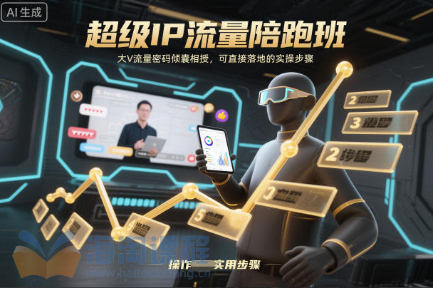 阿昱老师超级IP流量陪跑班，大V流量密码倾囊相授，可直接落地的实操步骤