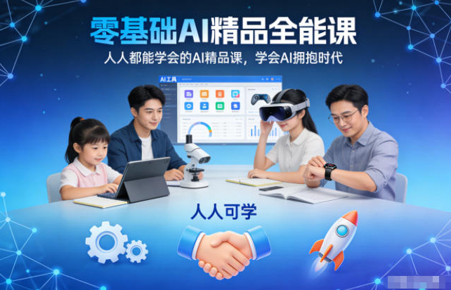 逍遥老师零基础AI精品全能课，人人都能学会的AI精品课，学会AI拥抱时代