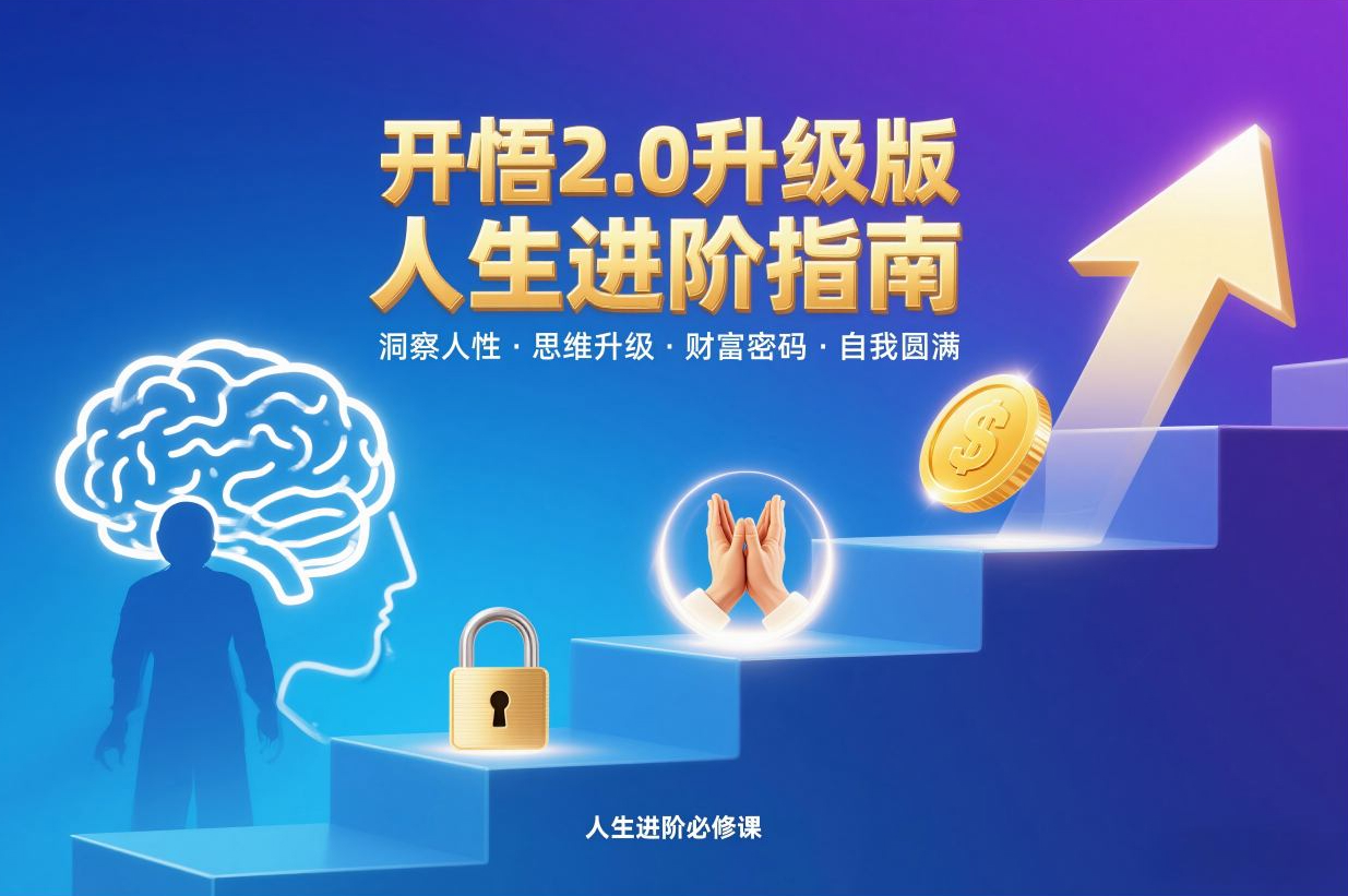 开悟2.0升级版人生进阶指南，洞察人性-思维升级-财富密码-自我圆满