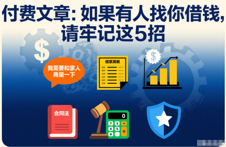 付费文章：如果有人找你借钱，请牢记这5招