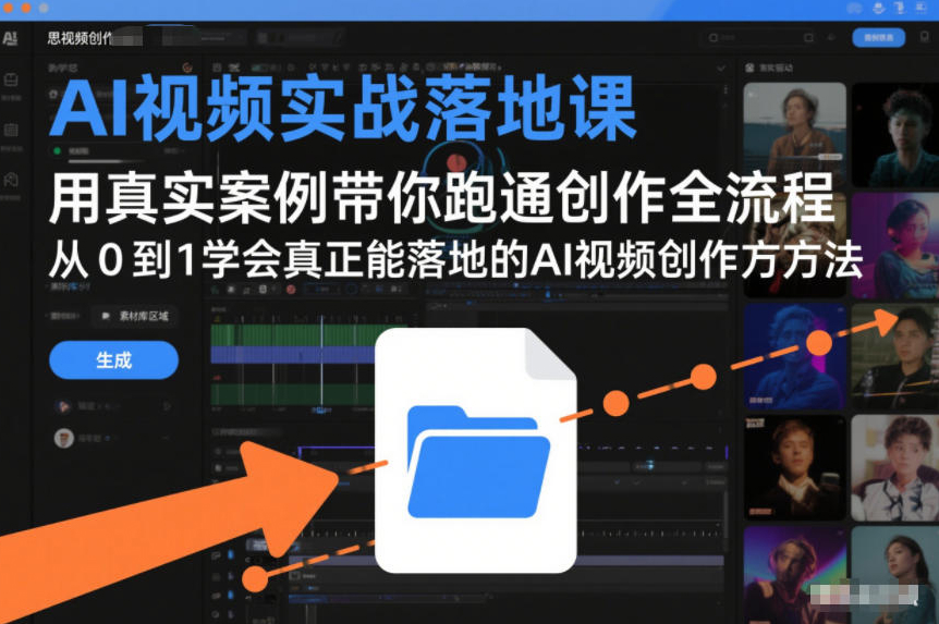 AI视频实战落地课，用真实案例带你跑通创作全流程，从0到1学会真正能落地的AI视频创作方法