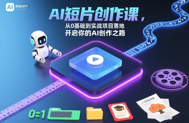 AI短片创作课，从0基础到实战项目落地，开启你的AI创作之路